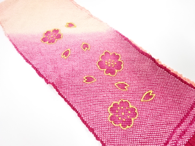 正絹　振袖用　絞り　帯揚げ